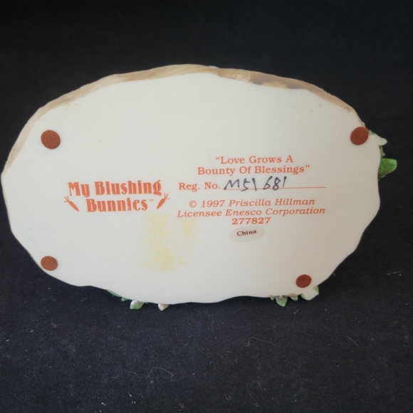Vintage 97"Love Grows a Bounty of Blessings" Priscilla Hillman My BlushingBunny - Picture 10 of 16